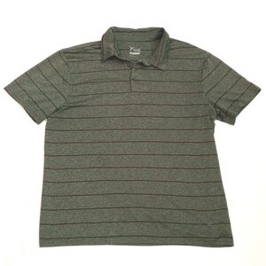 Old Navy Men's Polo Sz L Green Stripes Lightweight Soft Cozy Golf Athleisure